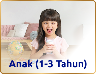 Anak usia 1 hingga 3 tahun