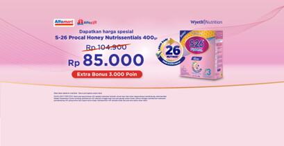 Exceptional Promotion on Alfamart! Dapatkan Promo S-26 Procal Honey 400gr di Alfamart