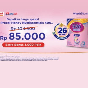 Exceptional Promotion on Alfamart! Dapatkan Promo S-26 Procal Honey 400gr di Alfamart Exceptional Promotion on Alfamart! Dapatkan Promo S-26 Procal Honey 400gr di Alfamart